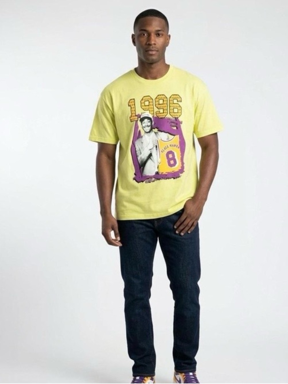 (3 FOR 20🍉☀️)1996 Graphic Short-Sleeve Tee - Yellow